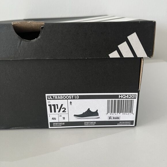 adidas Ultra Boost 1.0 DNA Black White Men\'s Size 11.5 HQ4201 NEW main image 5